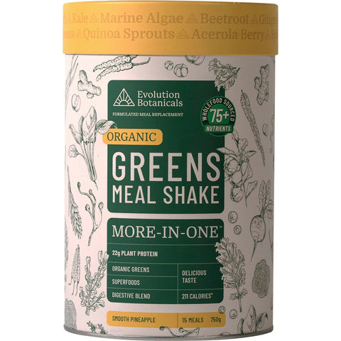 Organic Greens Meal Shake Smooth Pineapple 750g