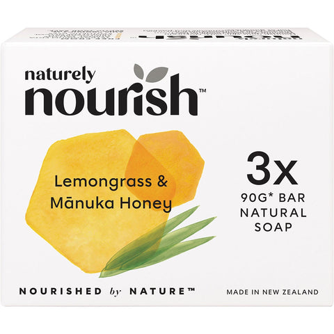 Natural Soap Bar Lemongrass & Manuka Honey 3pk