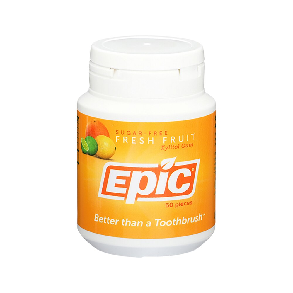 Epic Gum Xylitol Fresh Fruit 50 Piece Tub