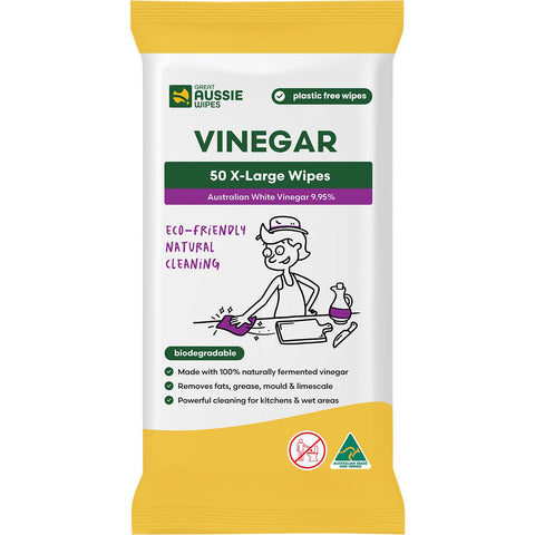 Vinegar X-Large Natural Cleaning Wipes 50pk
