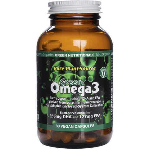 Green Omega3 Vegan Capsules 255mgDHA + 127mgEPA 90 Caps