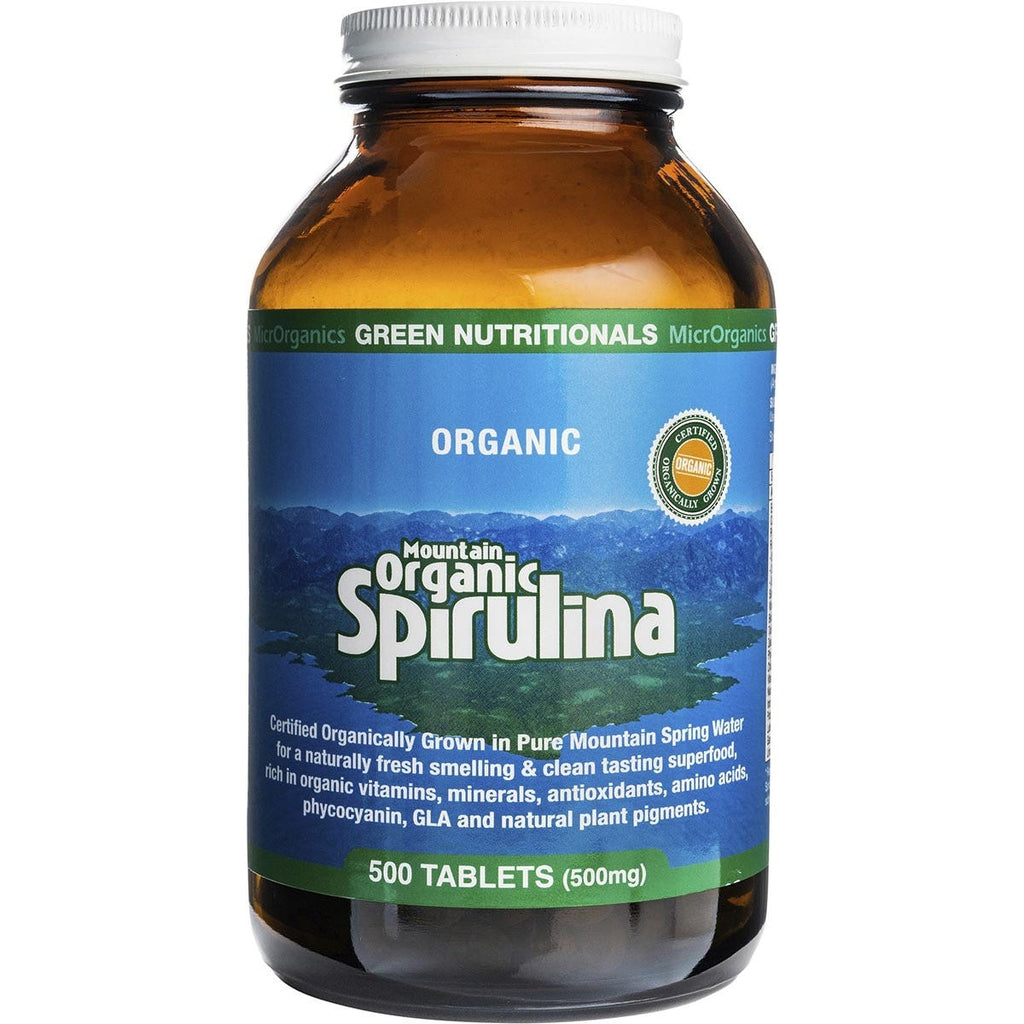 Mountain Organic Spirulina Tablets 500mg 500 Tabs