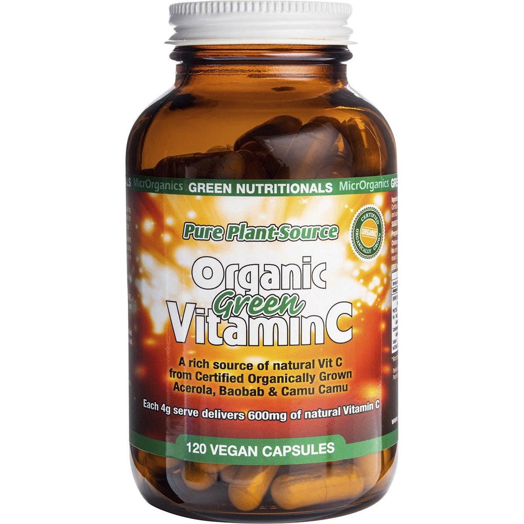 Organic Green Vitamin C Vegan Capsules 600mg 120 Caps