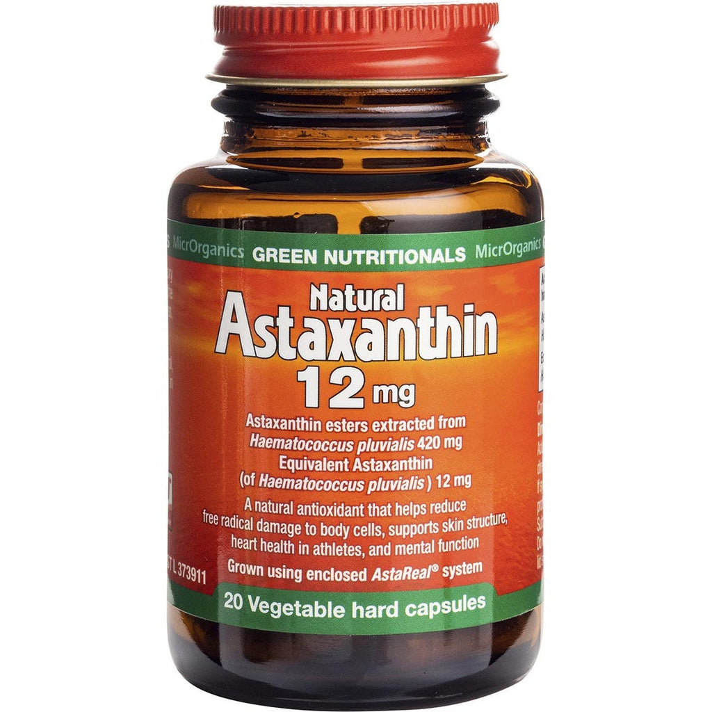 Natural Astaxanthin Vegan Capsules 12mg 20 Caps