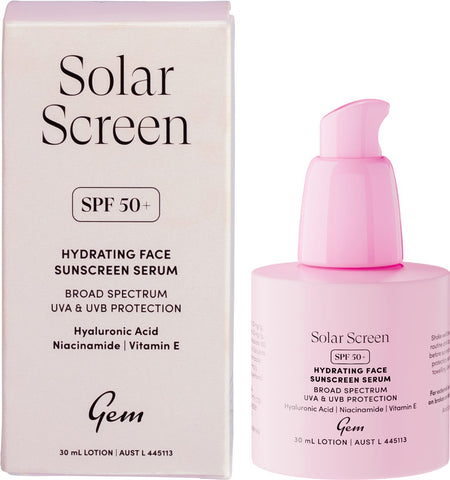 Solar Screen SPF50+ Hydrating Face Sunscreen Serum 30ml
