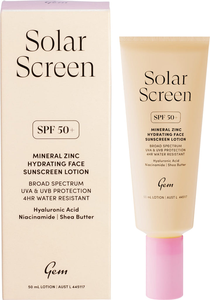 Solar Screen SPF50+ Mineral Zinc Hydrating Face Lotion 50ml