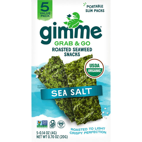 Roasted Seaweed Snacks Grab & Go Sea Salt 5x4g