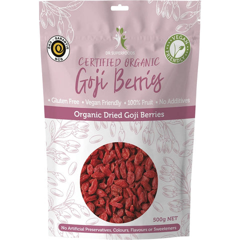 Dried Goji Berries Certified Organic 500g
