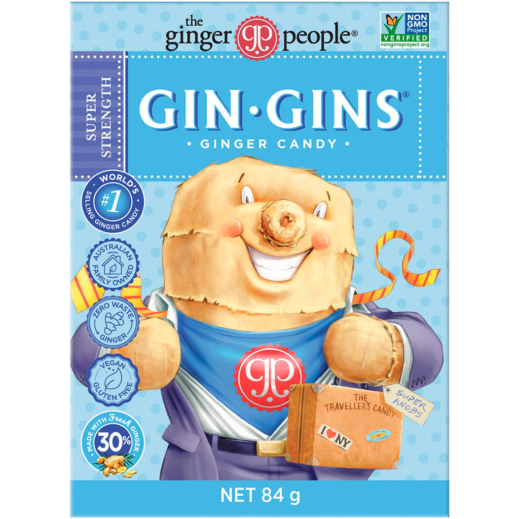 Gin Gins Ginger Candy Super Strength 12x84g