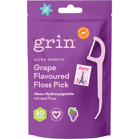 Ultra Smooth Floss Picks Grape Flavoured 80pk