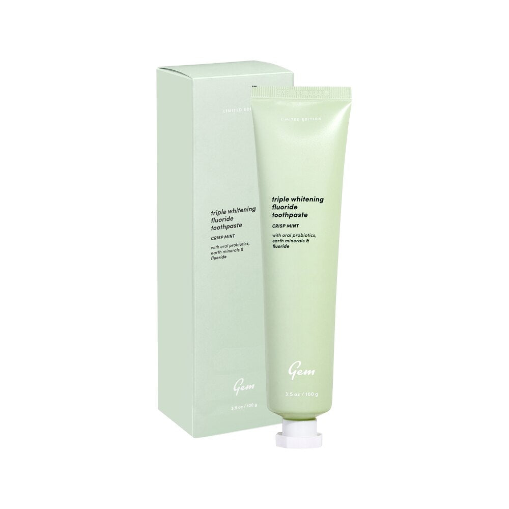 Gem Toothpaste Whitening Fluoride Crisp Mint 100g