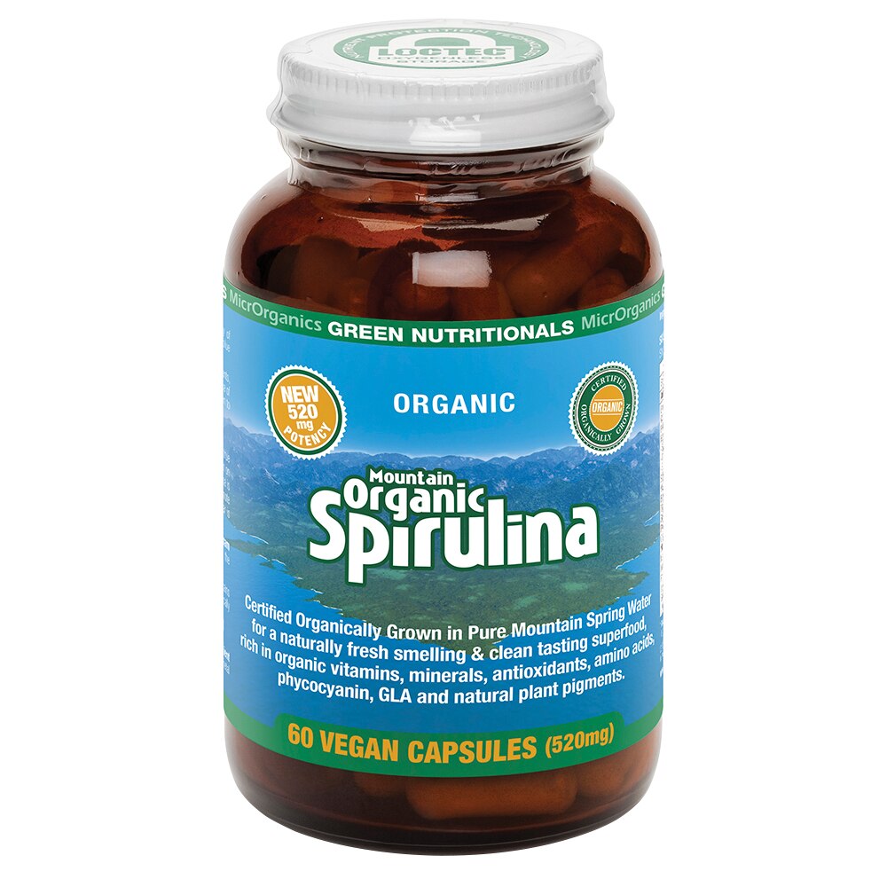 Green Nutritionals Org Spirulina Mountain 520mg 60vc