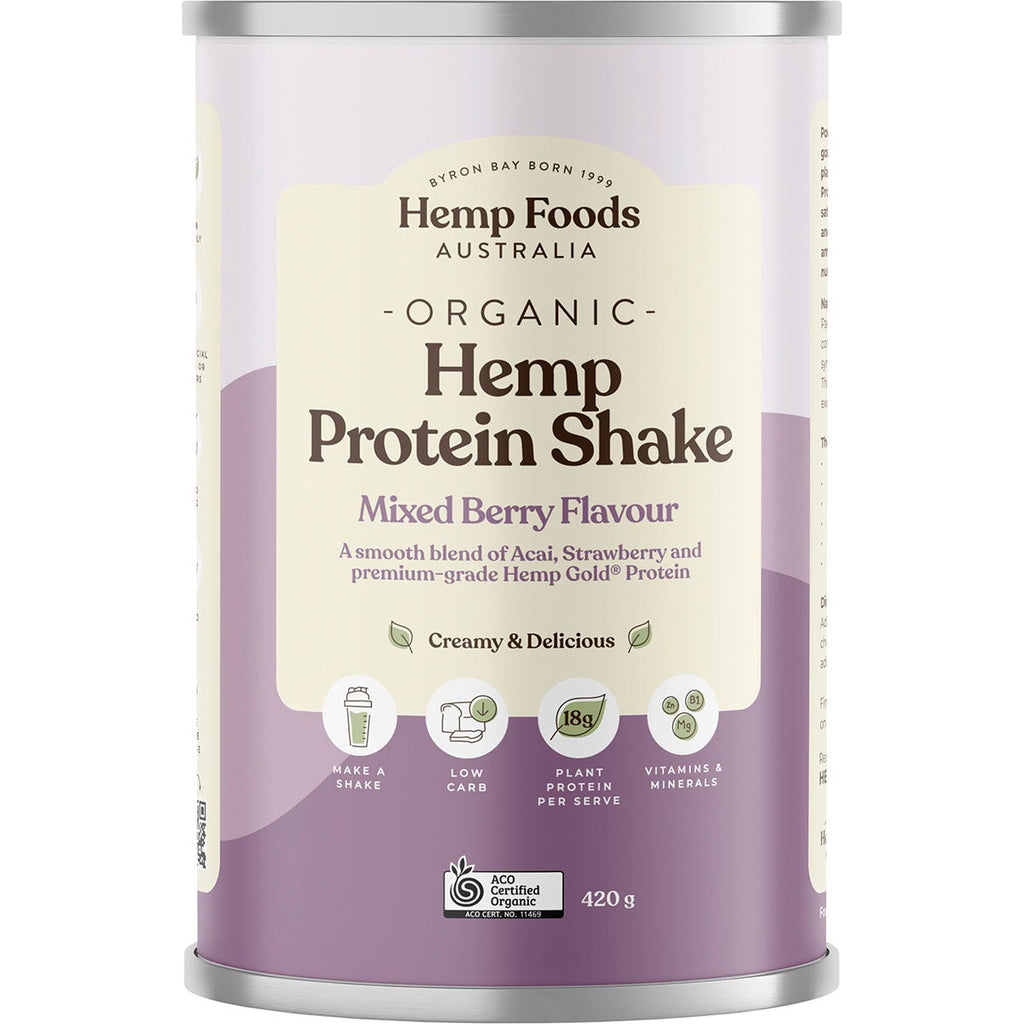 Organic Hemp Protein Shake Mixed Berry 420g