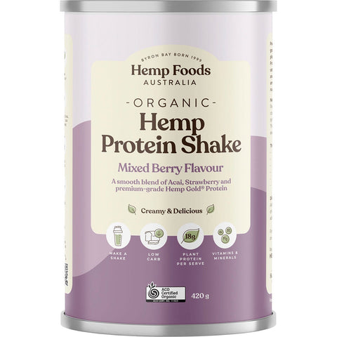 Organic Hemp Protein Shake Mixed Berry 420g