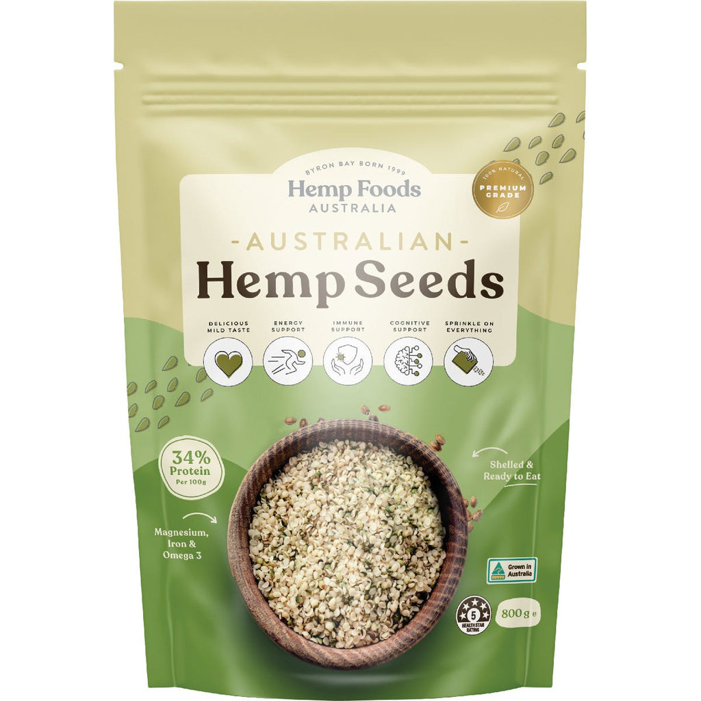 Australian Hemp Seeds Hulled 800g