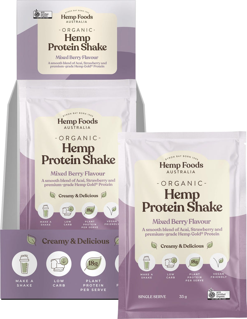 Organic Hemp Protein Shake Mixed Berry & Acai 7x35g