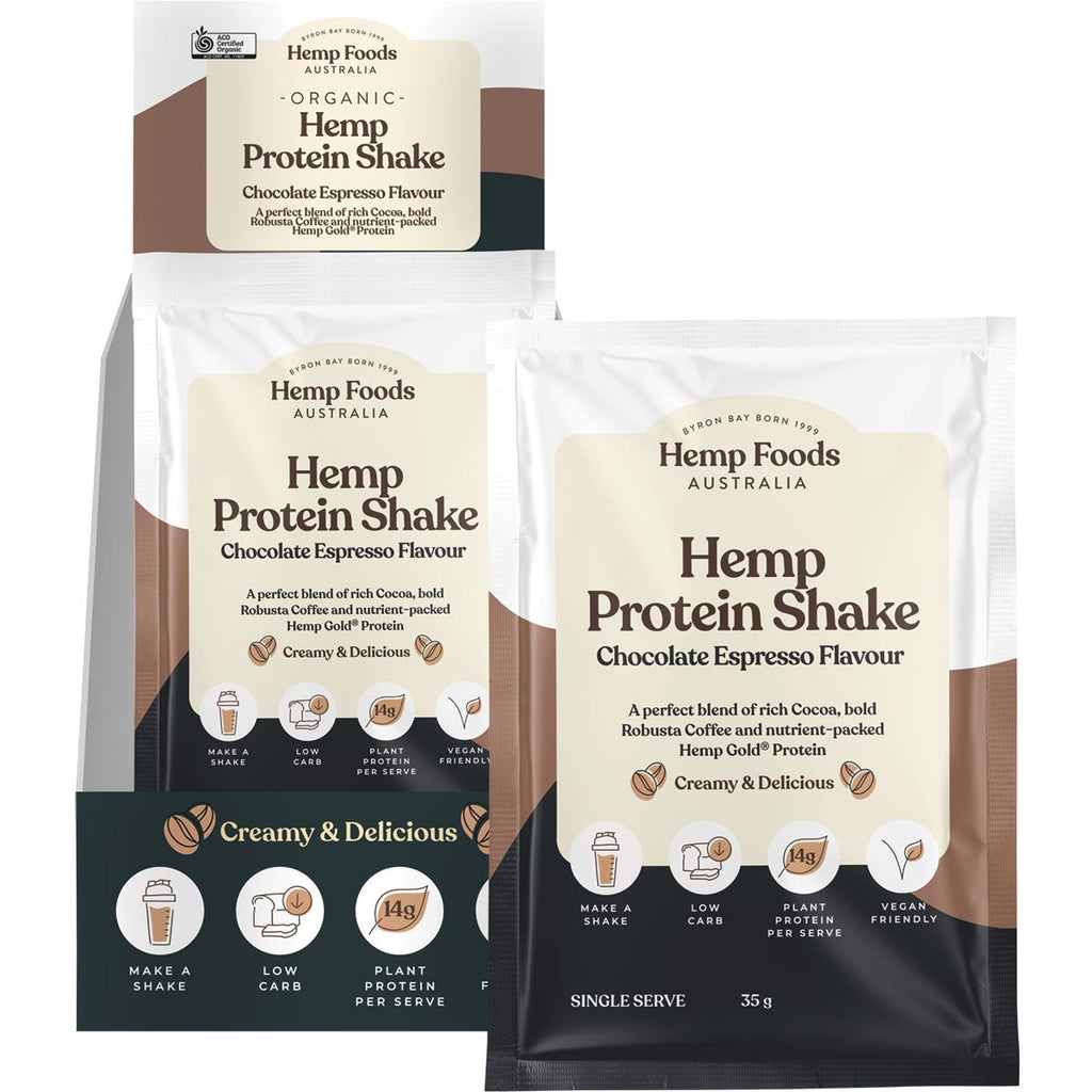 Organic Hemp Protein Shake Chocolate Espresso 7x35g