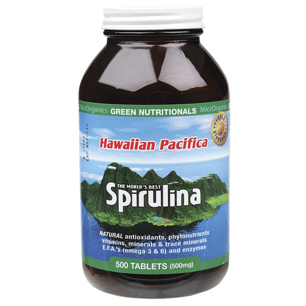 Hawaiian Pacifica Spirulina Tablets 500mg 500 Tabs