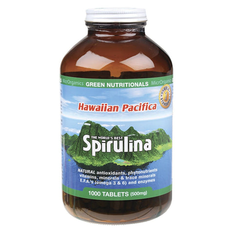 Hawaiian Pacifica Spirulina Tablets 500mg 1000 Tabs