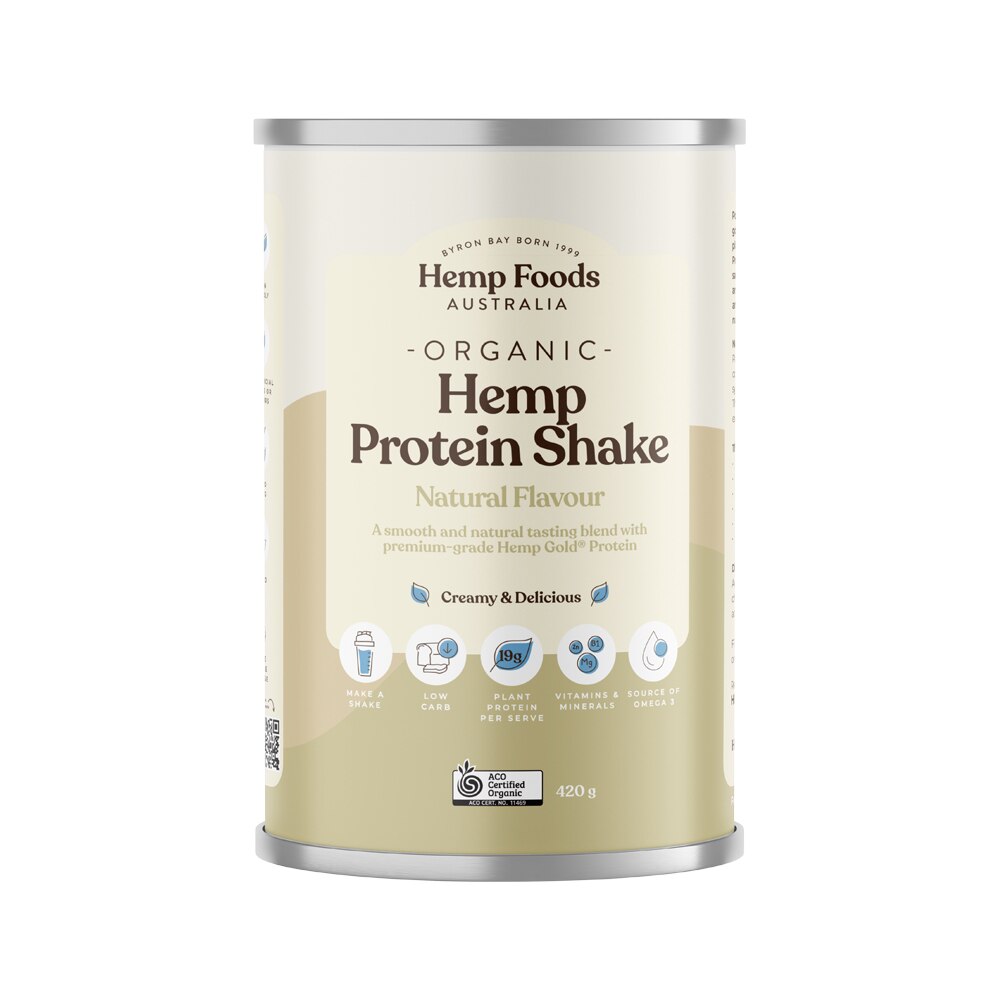 Hemp Foods Aust Organic Hemp Protein Shake Natural 420g