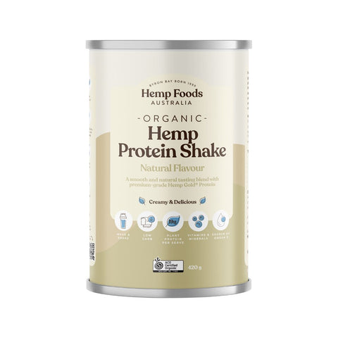 Hemp Foods Aust Organic Hemp Protein Shake Natural 420g