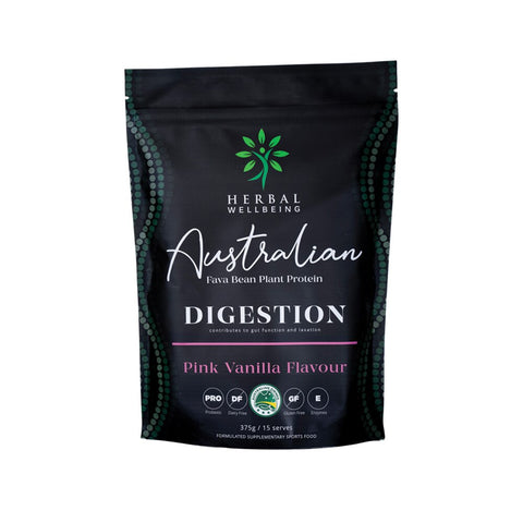 Herbal Wellbeing Plant Protein Digestion Pink Vanilla 375g