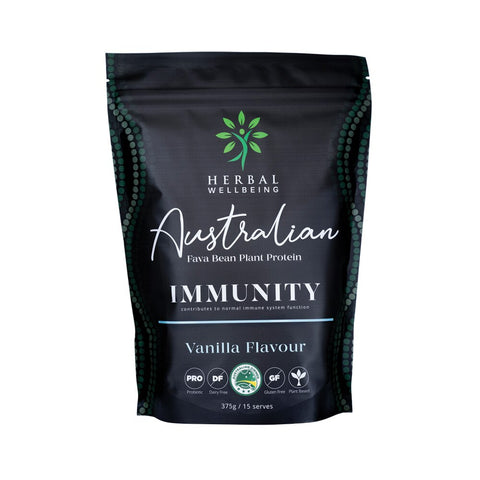 Herbal Wellbeing Plant Protein Immunity Vanilla 375g