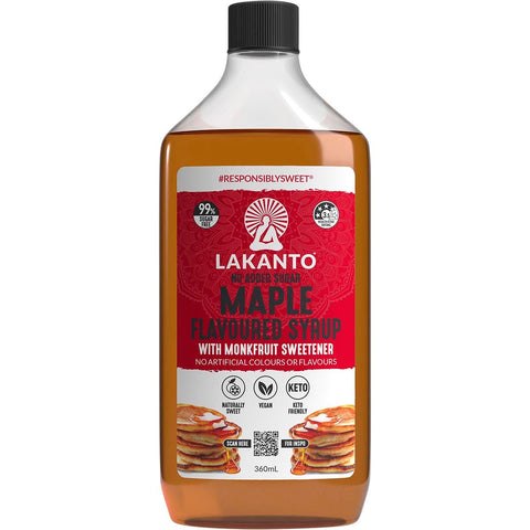 Maple Flavoured Syrup with Monkfruit Sweetener 360ml