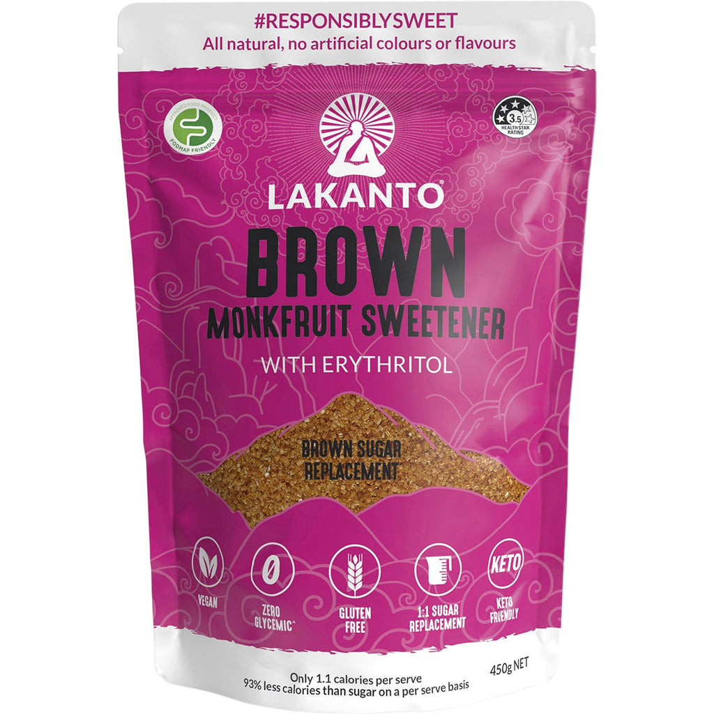 Brown Monkfruit Sweetener Brown Sugar Replacement 450g