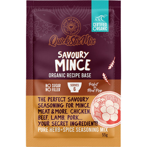 Quick Stix Mix Organic Recipe Base Savoury Mince 10x55g