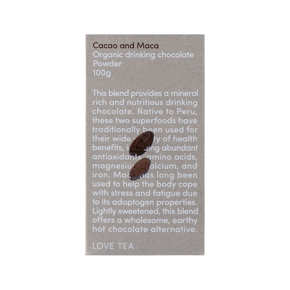 Love Tea Organic Drinking Chocolate Cacao Maca 100g