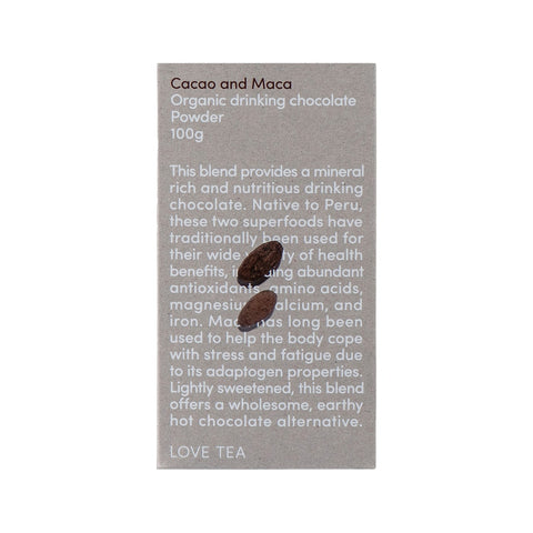 Love Tea Organic Drinking Chocolate Cacao Maca 100g