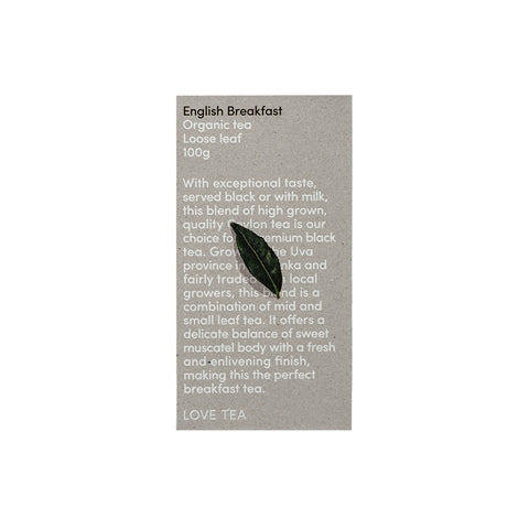 Love Tea Organic English Breakfast Loose Leaf 100g