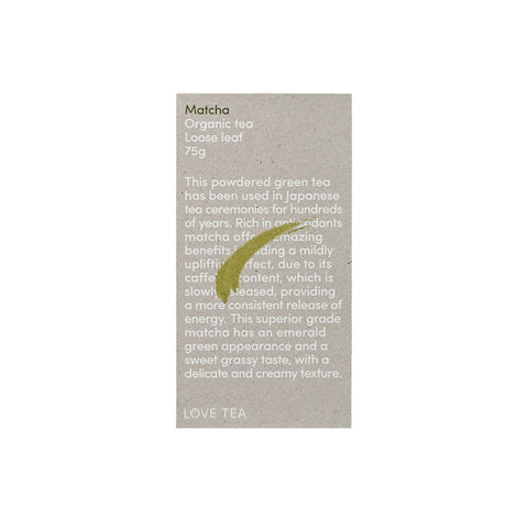 Love Tea Organic Matcha Loose Leaf 75g