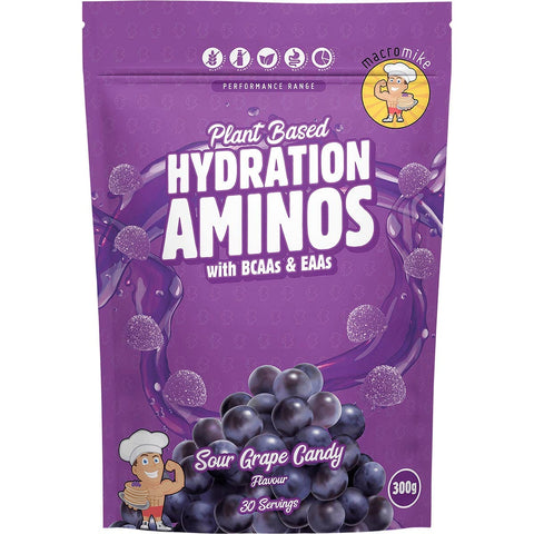 Plant Based Hydration Aminos Sour Grape Candy 300g