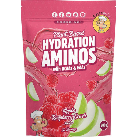 Plant Based Hydration Aminos Apple Raspberry Crush 300g