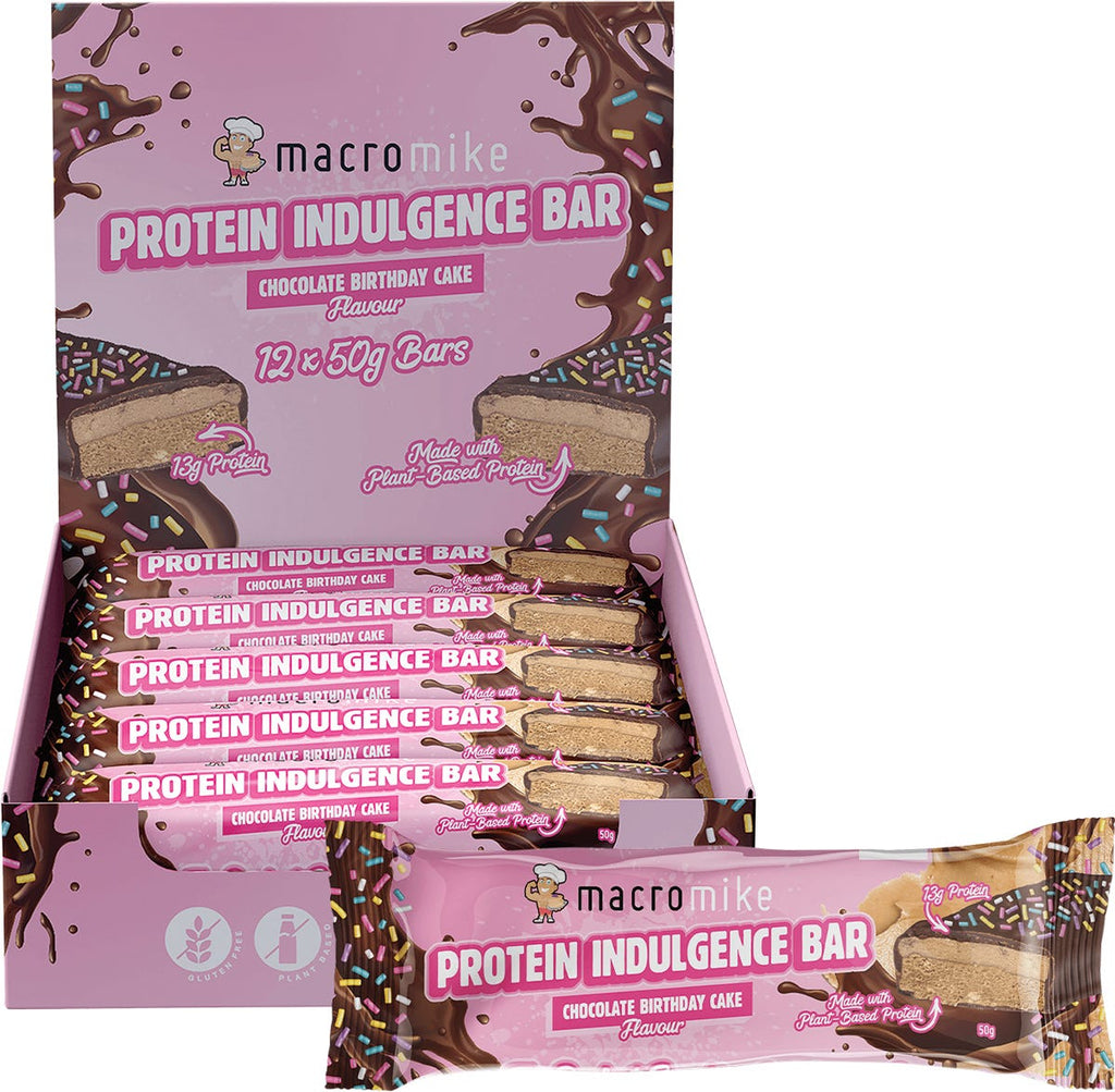 Protein Indulgence Bar Chocolate Birthday Cake 12x50g