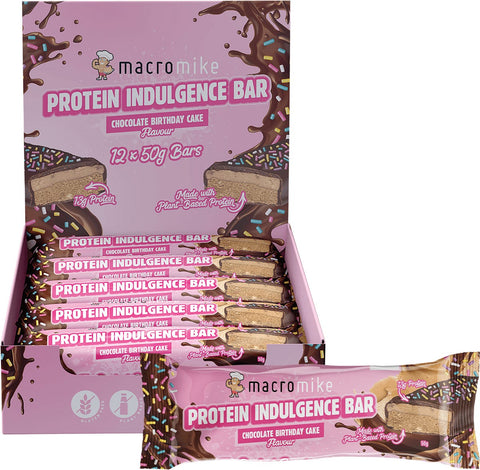 Protein Indulgence Bar Chocolate Birthday Cake 12x50g