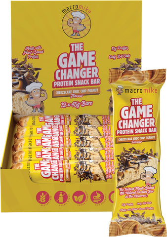 The Game Changer Protein Bar Cheezecake Choc Peanut 12x45g