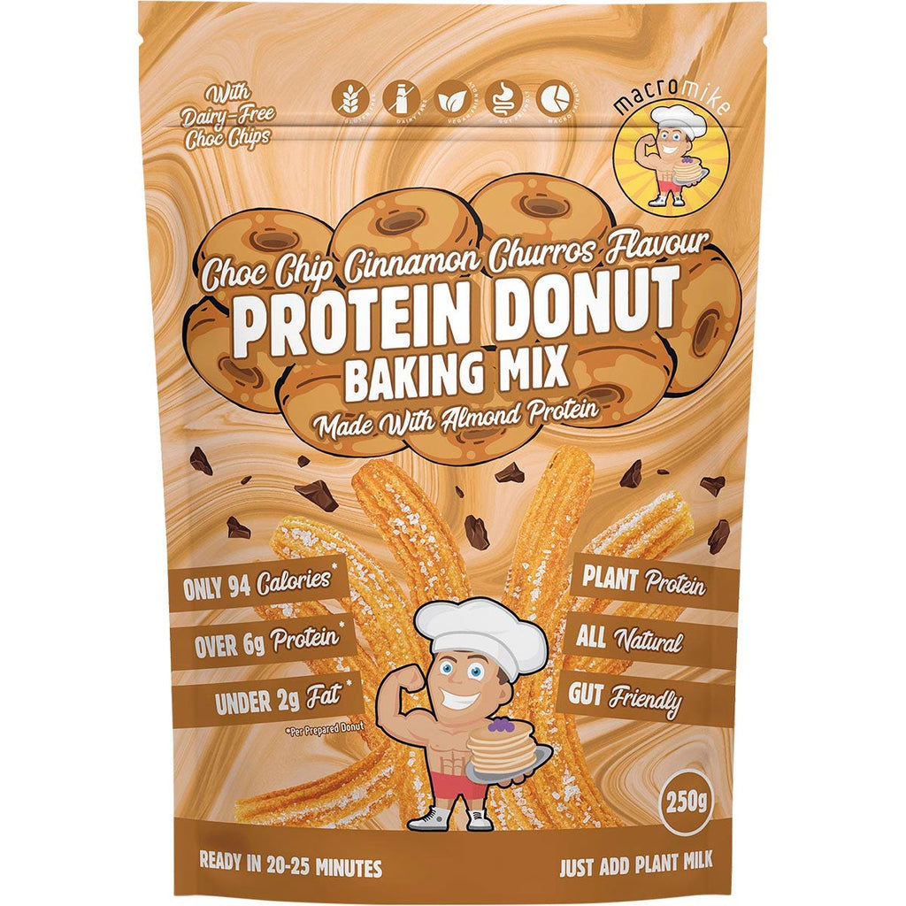 Protein Donut Baking Mix Choc Chip Cinnamon Churros 250g