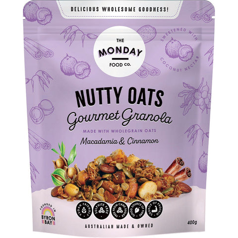 Nutty Oats Gourmet Granola Macadamia & Cinnamon 400g