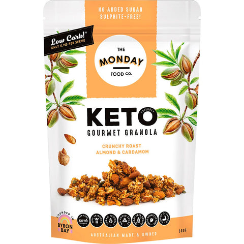 Keto Gourmet Granola Crunchy Roast Almond & Cardamon 300g