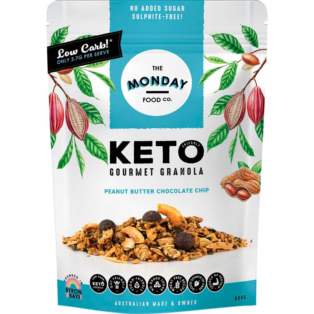 Keto Gourmet Granola Peanut Butter Chocolate Chip 800g