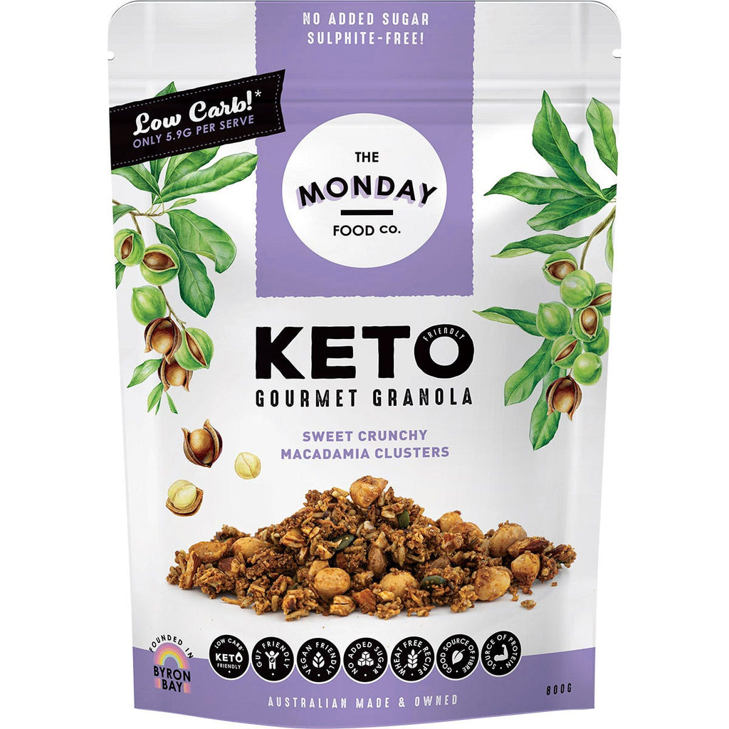 Keto Gourmet Granola Sweet Crunchy Macadamia Clusters 800g