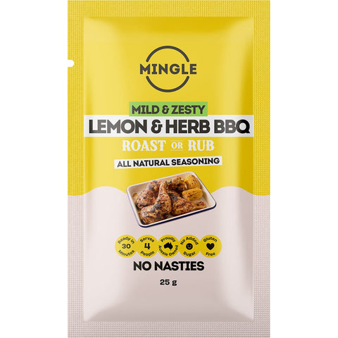 Lemon & Herb BBQ Roast Or Rub All Natural Seasoning 12x25g