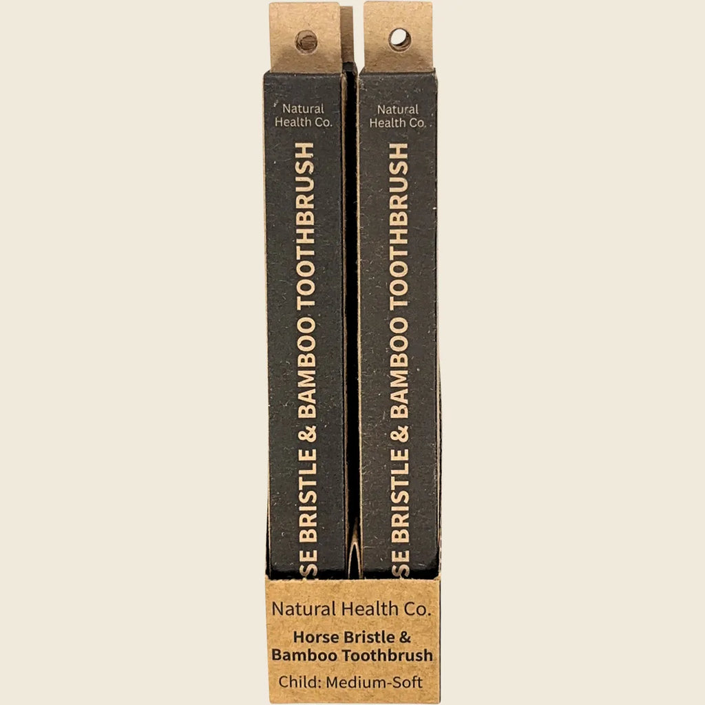 Horse Bristle & Bamboo Toothbrush Child Med-Soft 12x1pk