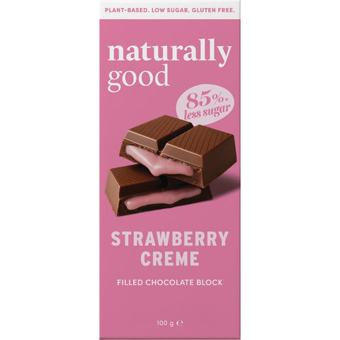 Filled Chocolate Block Strawberry Creme 15x100g