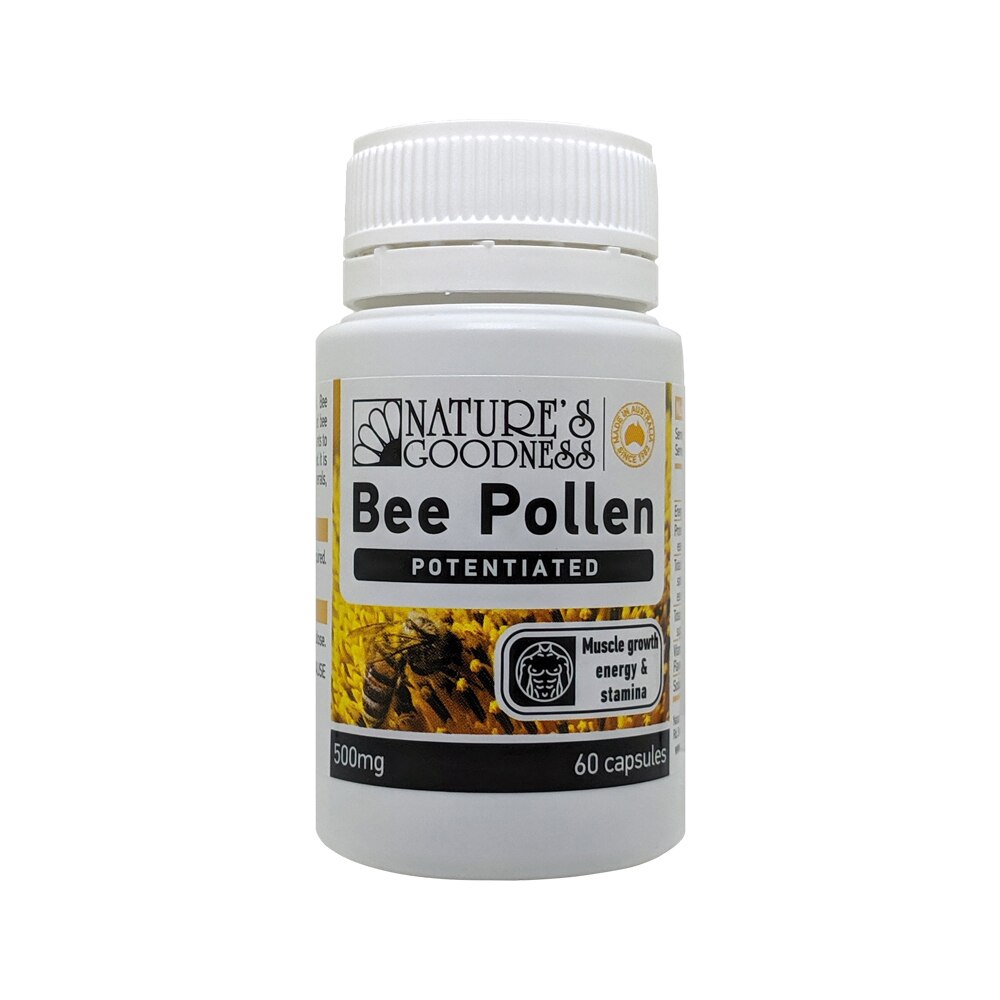 Nat Goodness Bee Pollen Potentiated 500mg 60c