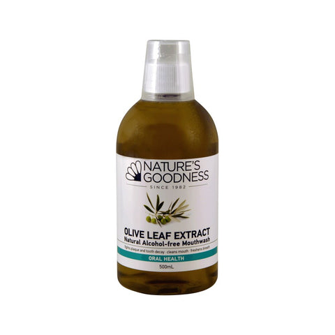 Nat Goodness Mouthwash Olive Leaf Extract 500ml