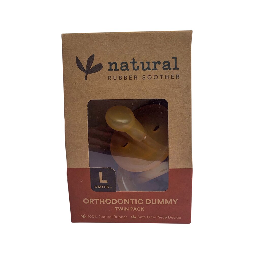Nat Rubber Soother Orthodontic Dummy Large Twin